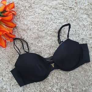 Victoria's Secret Black Lined Demi Double Womens Bra Size 38C